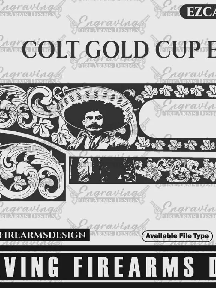 Engraving Firearms Design Colt Gold Cup Elite 38 Super Pancho Design