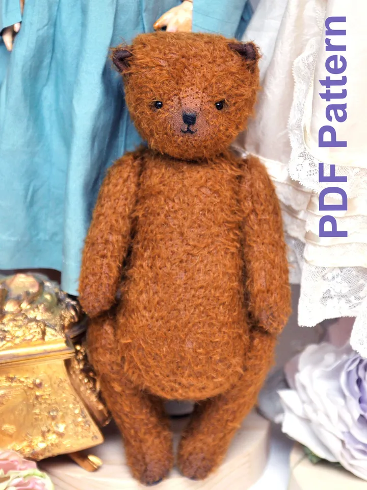 PDF Teddy Bear Pattern for 12" Alexander Valerevich The Bear/ sewing instructions/ fully jointed classic bear pattern