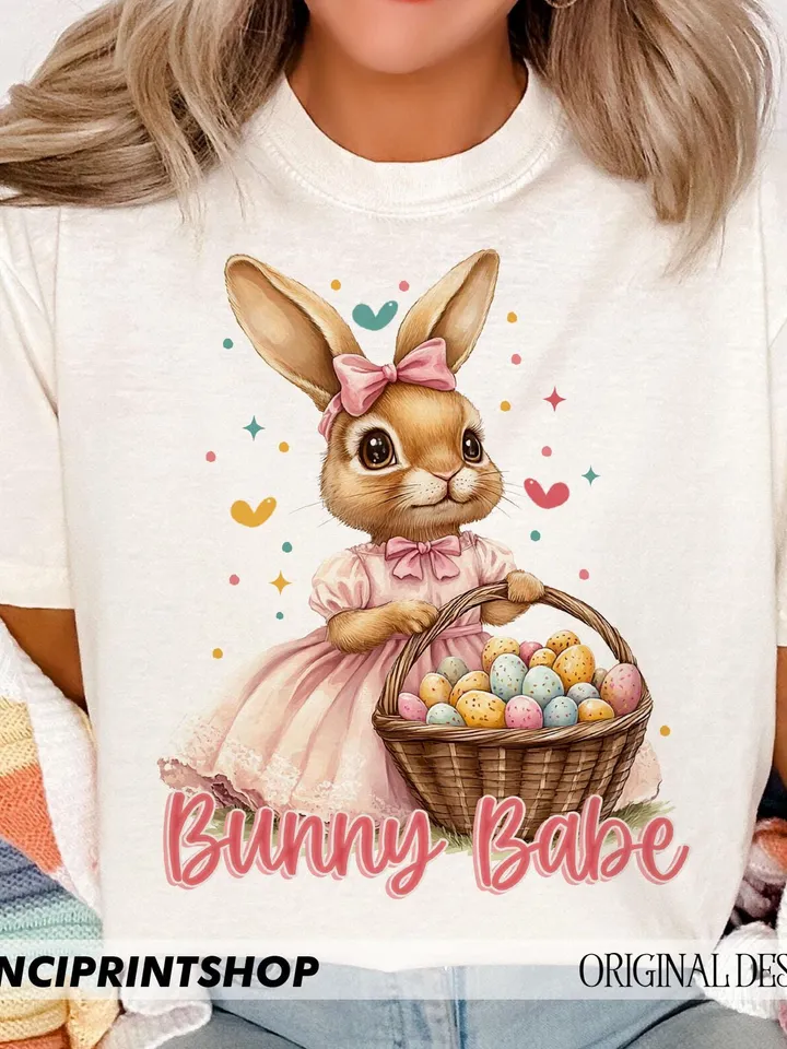 Bunny babe png, Babe png, Easter png, Kids png, Girls Easter png, Easter Sublimation designs downloads, Easter Bunny png, Cute Easter png