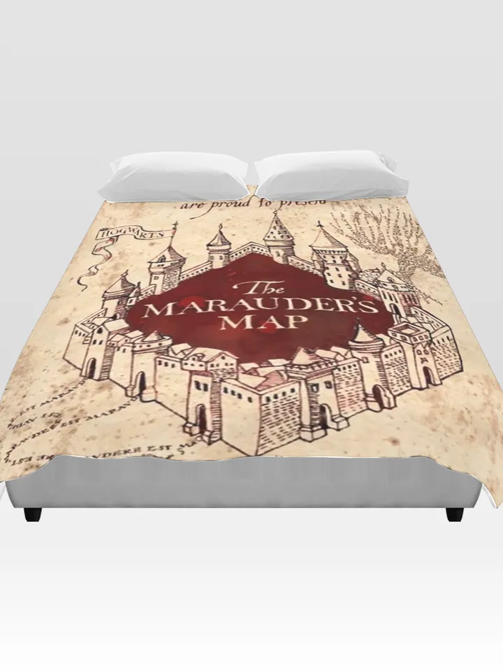 Marauders Map Harry Potter Duvet Cover