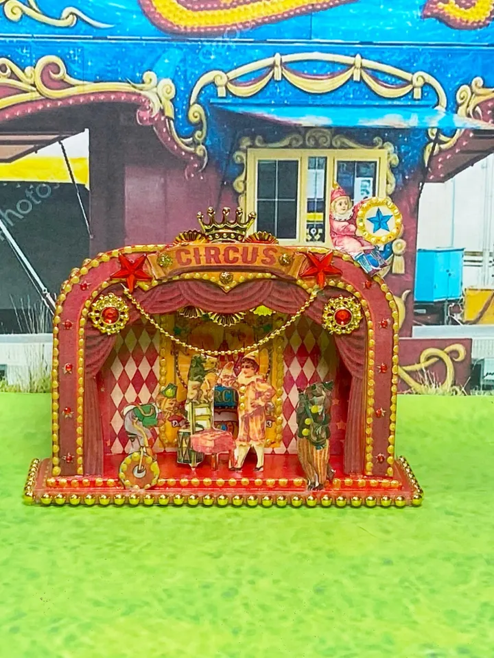 DIGITAL DOWNLOAD FOR PRINT. TUTORIAL.Video master class on creating a puppet circus.1:12