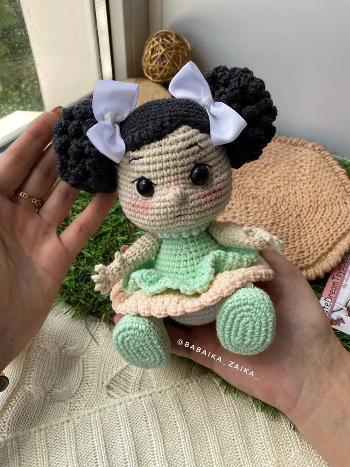 PDF Crochet Baby Doll Amigurumi Pattern, cute amigurumi baby doll, crochet doll, doll pattern, amigurumi baby toy