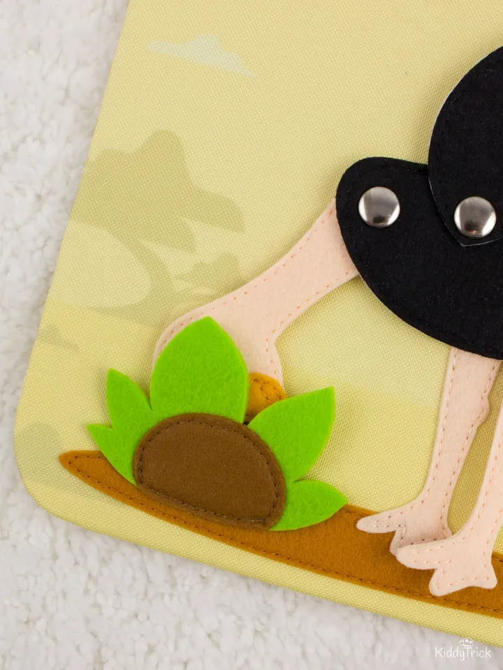 Ostrich - Felt Applique - Sewing Pattern