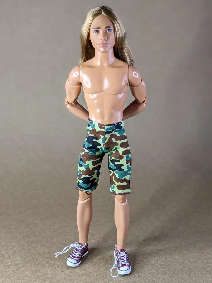 Camo shorts for for 12 inch fashion male dolls