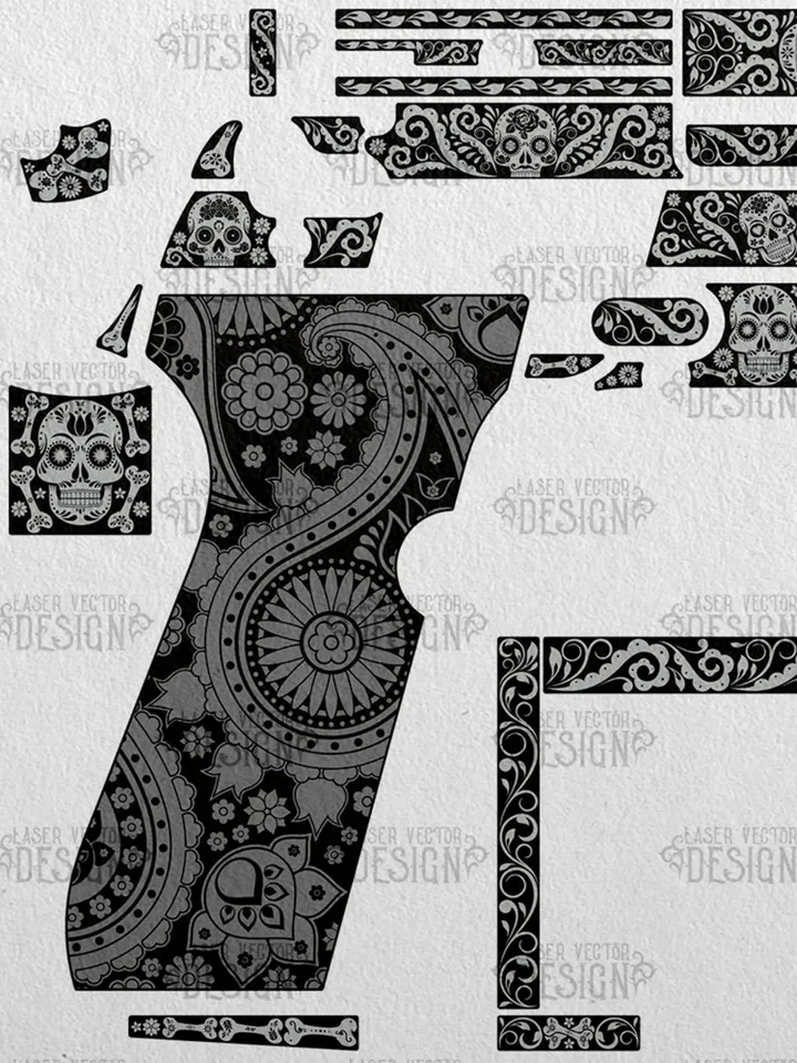 VECTOR DESIGN Beretta 92 FS Candy skulls