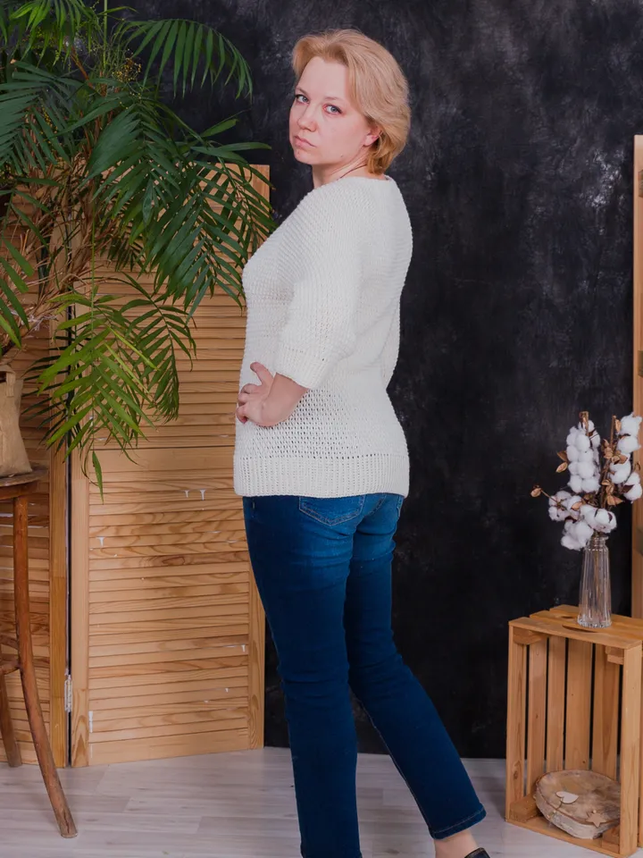 Women's Pullover Pearl Simple Crochet Pattern