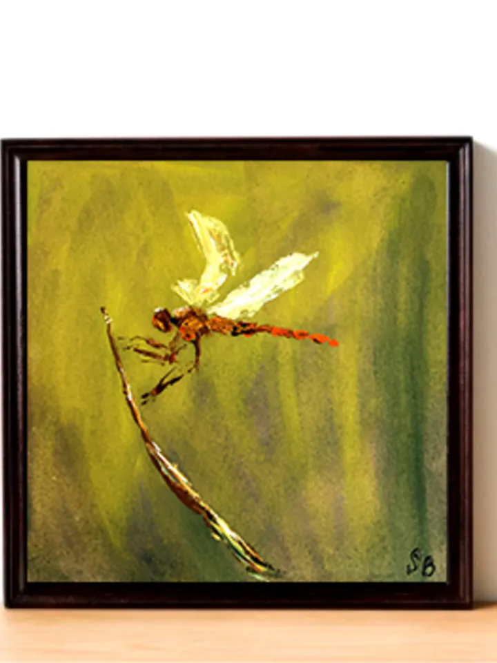 Dragonfly Painting Original Art by SerjBond