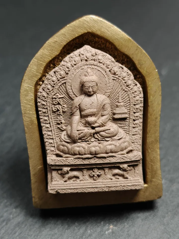 Shakyamuni Tsa Tsa Mold,Old Version 5cm Height,Gandhanra Unique Tibetan Buddha Statue Mould For Making Clay Statue,Tsha Tsha