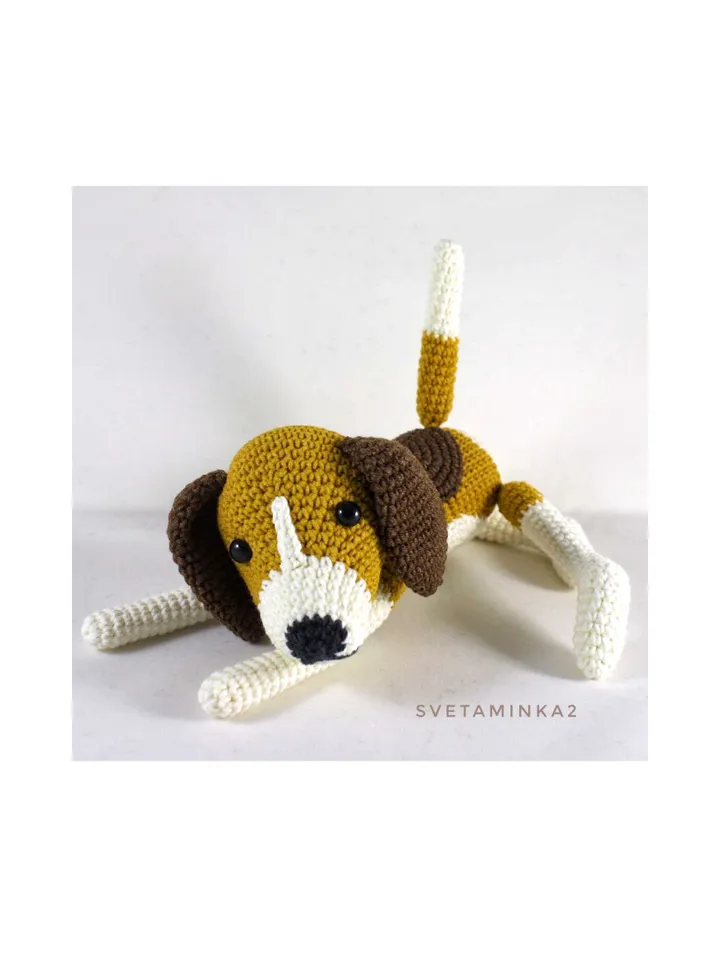 Crochet Beagle Pattern. Amigurumi Dog. Digital Download. PDF.