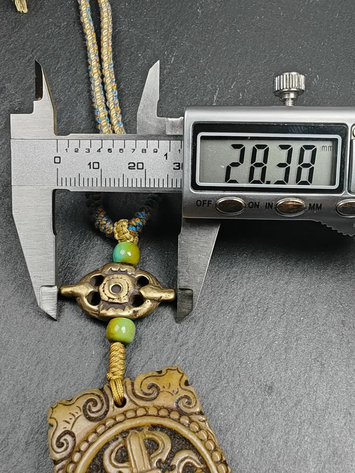 Authentic Cross Vajra Mandala Kapala Pendant,Gandhanra Old Tibetan Amulet,45mm × 36mm