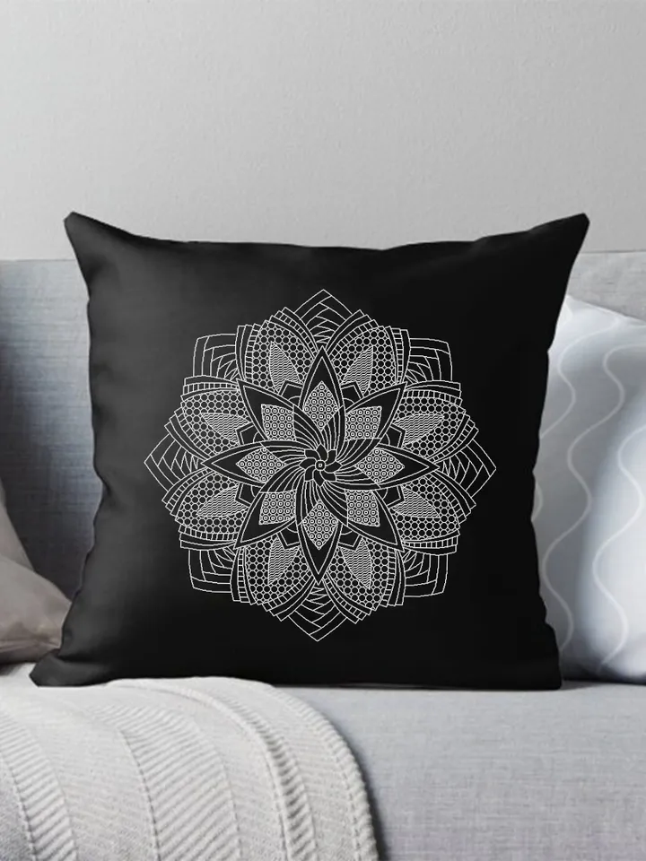 Floral mandala blackwork pattern PDF Blackwork mandala embroidery download PDF, Mandala cross stitch, Mandala ornament Backstitch chart #W10