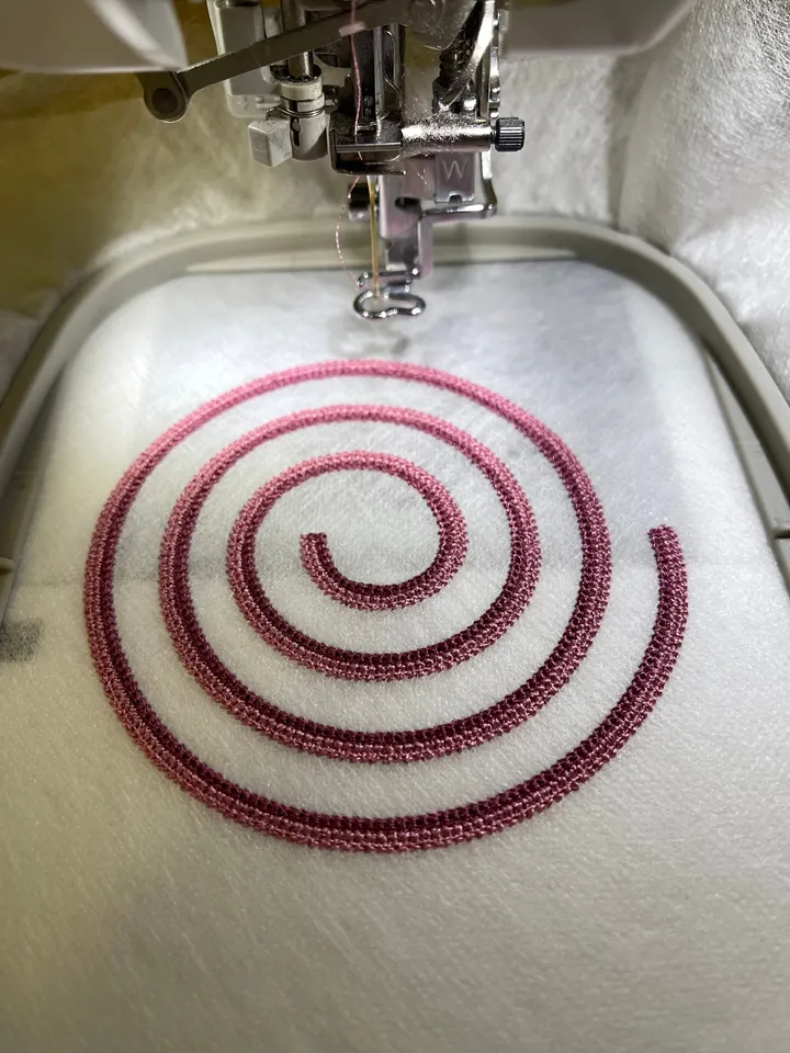 Machine embroidery design Cord embroidered on a water-soluble stabilizer Machine embroidery pattern