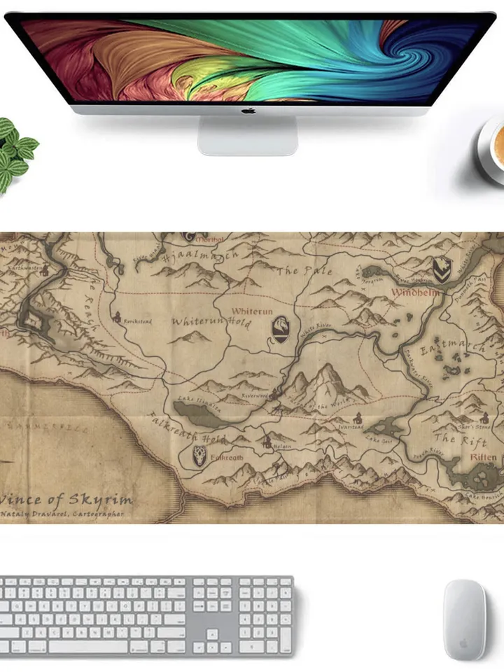 Skyrim World Map Gaming Mousepad
