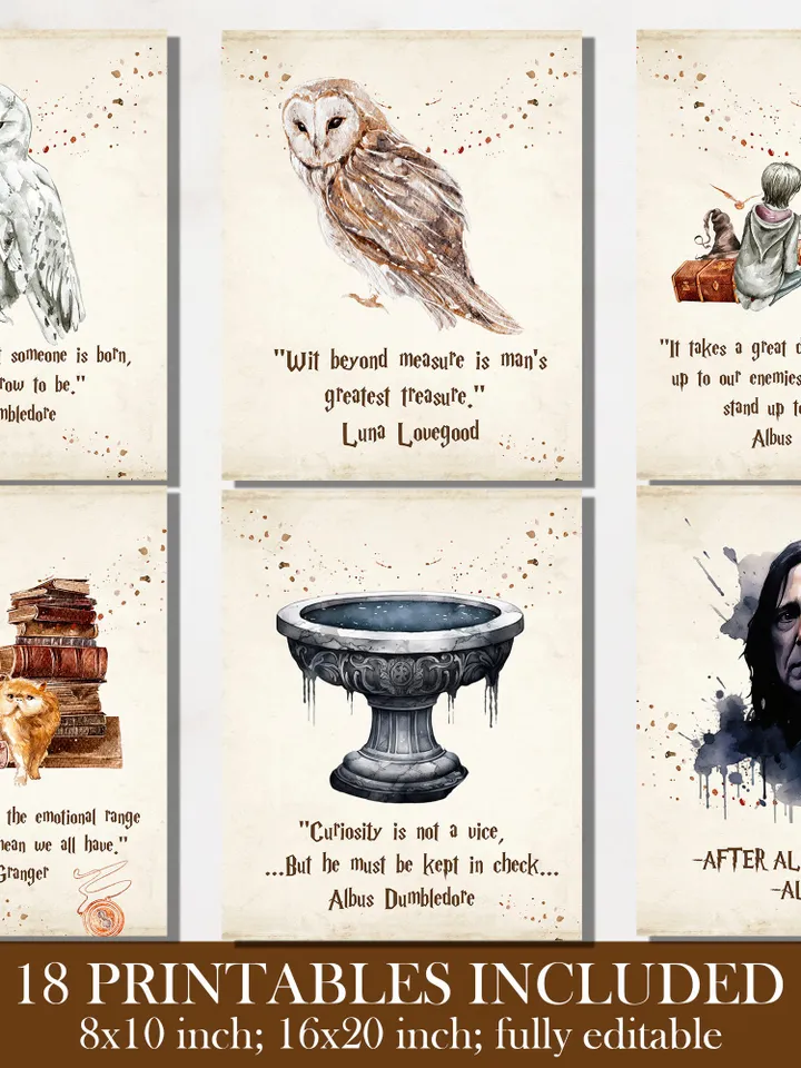 Wizarding World Printables Wall art; Magic School printable nursery; Wizarding World Quotes; Wizard Poster; Wizard Print; Wizard Decor