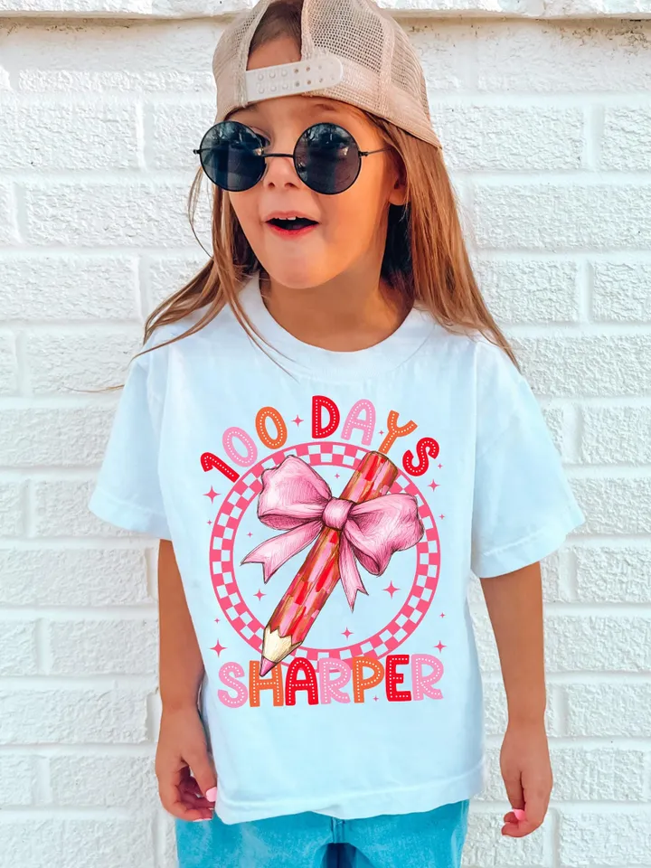 Checkered 100 Days of School PNG, 100 Days Sharper Png, Teacher 100 Days, 100 Days Shirt Design, Glitter 100 Days Png, Brushstroke Png