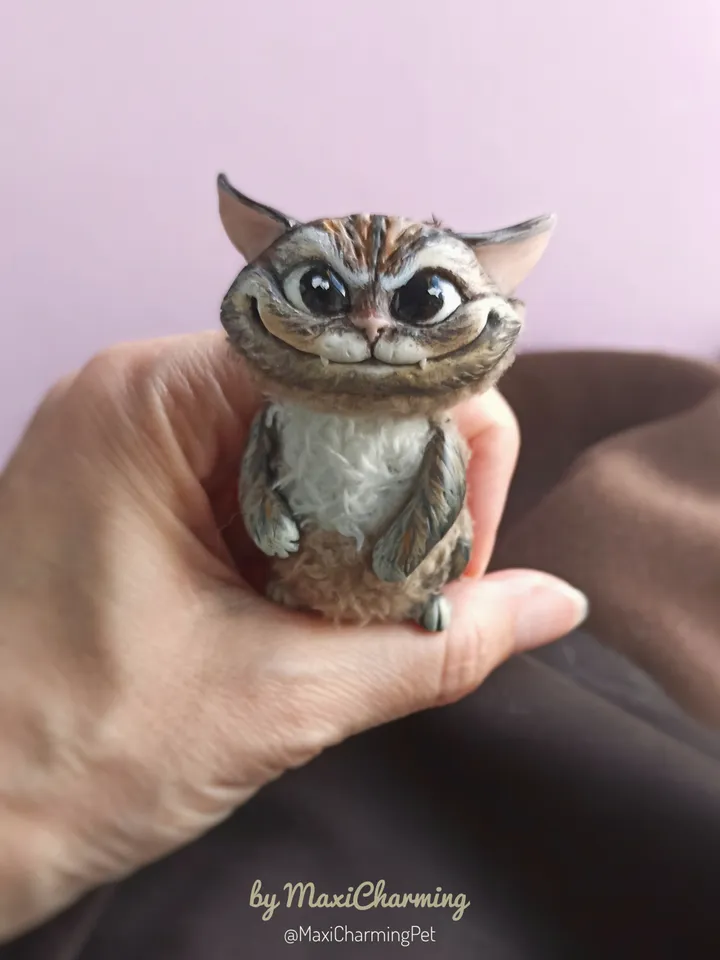 Sly cat art doll