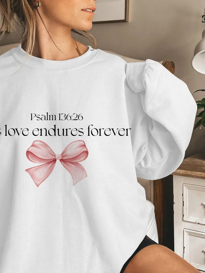 Christian Valentine Png, His Love Endures Forever Design for Shirt, Retro Valentine Png, Jesus Bible Verse Instant Download