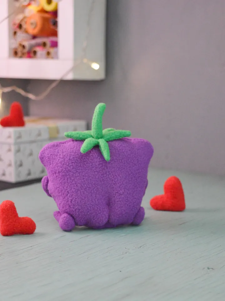 PDF Plush Toy Pattern – Fleece Softie Berry "Blackberry"