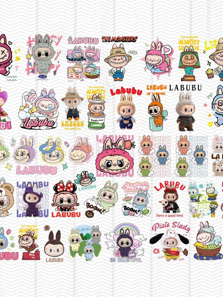 Pack of 110 Labubu PNG, Labubu Bundle Png, Labubu SVG, Labubu Sticker Png Svg, Print File, Print-and-Cut, Commercial Use, DigitalĀ Download