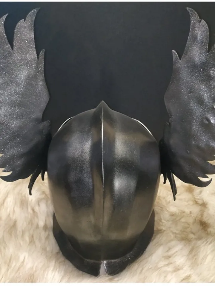 Medieval helmet - larp helmet - helmet with wings - knight helmet - tournament h