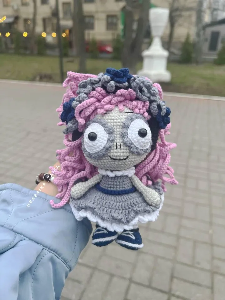 PDF Crochet Pink Muerte Doll Pattern, Halloween Pattern, Crochet Santa Muerte, Doll Crochet Pattern, Skull Doll, Monster Doll Pattern