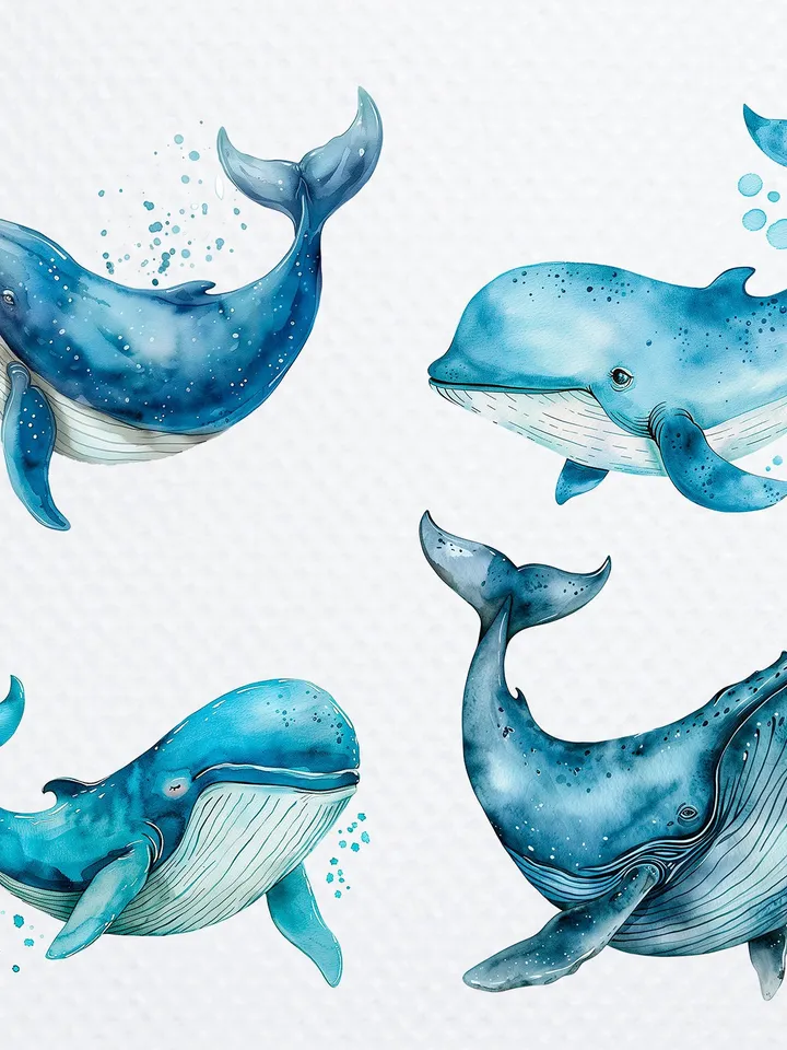 14 Cartoon Whale PNG Clipart, Whale Illustration, Printable Watercolor  Cartoon Whale png for sublimation, Whale  Paper craft, junk journal