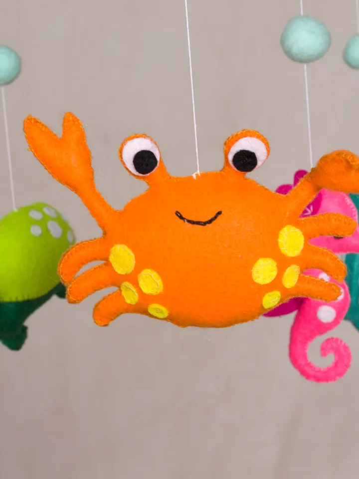 Under The Sea nursery mobile, Gender neutral baby mobile, Ocean crib mobile for nursery decor, Cot mobile
