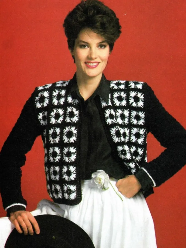 Cardigan granny square crochet pattern, jacket granny squares crochet pdf
