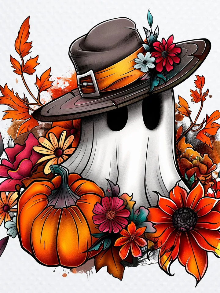 8 Cute Ghost PNG Bundle, halloween Clipart for sublomation, Fall PNG, Pumpkins clip art, Autumn Sublimation Design, Trending png