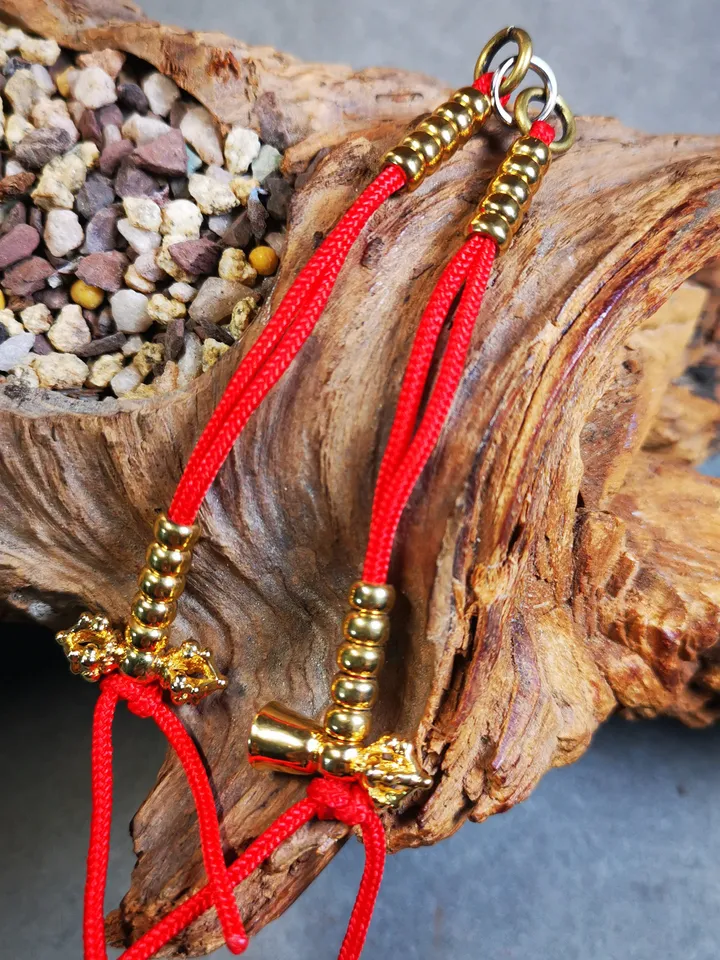Gandhanra Handmade 5mm Gilded Tibetan Buddhist Prayer Bead Counters for 8-15mm Mala