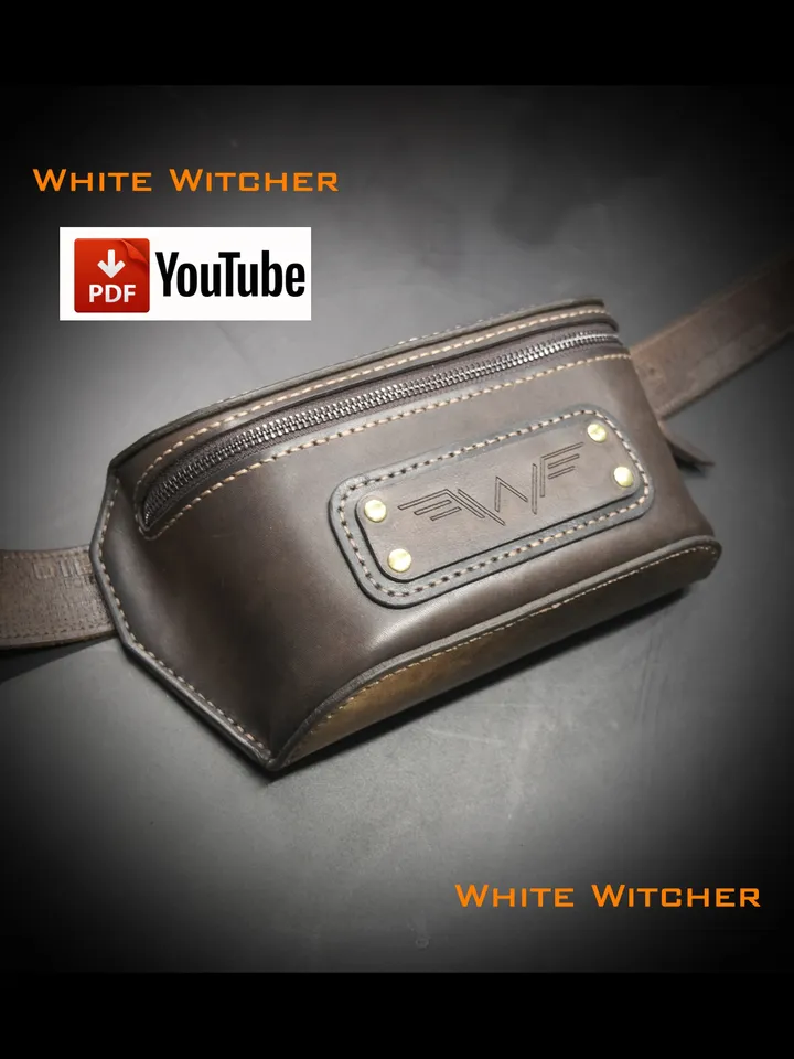 Waist bag - leather pattern / banana bag / fanny pack / bum bag.BG36