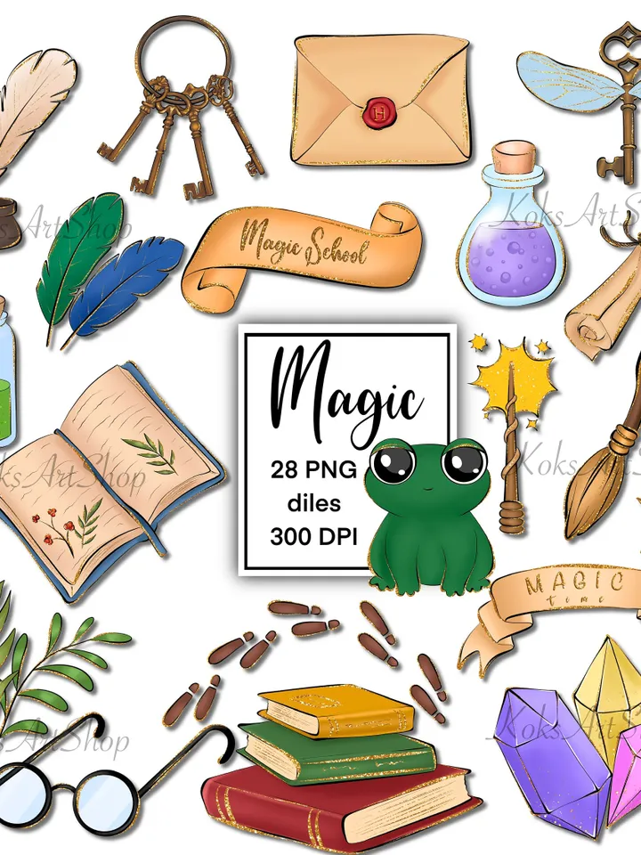 Wizards png, Wizards Clipart, Magic clipart, Magic PNG, Magic stickers, Magic school clipart, Magic school png, Magical school Clipart