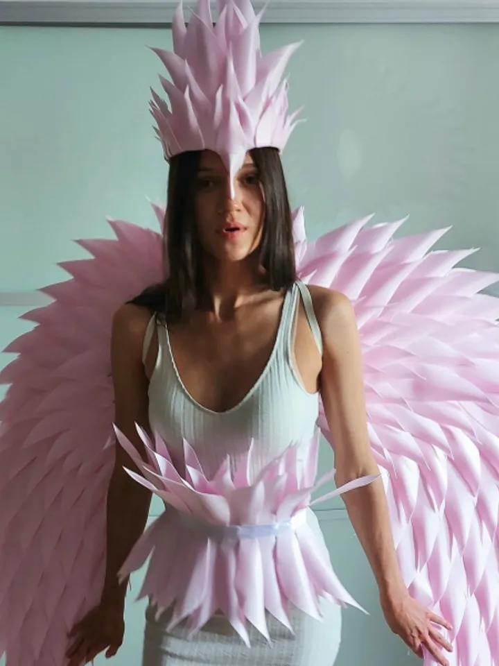 Pink Bride Wings, Wedding Angel Wings, Bride Angel Costume, boudoir photoshoot, bridal shower, Valentine's Day Gift