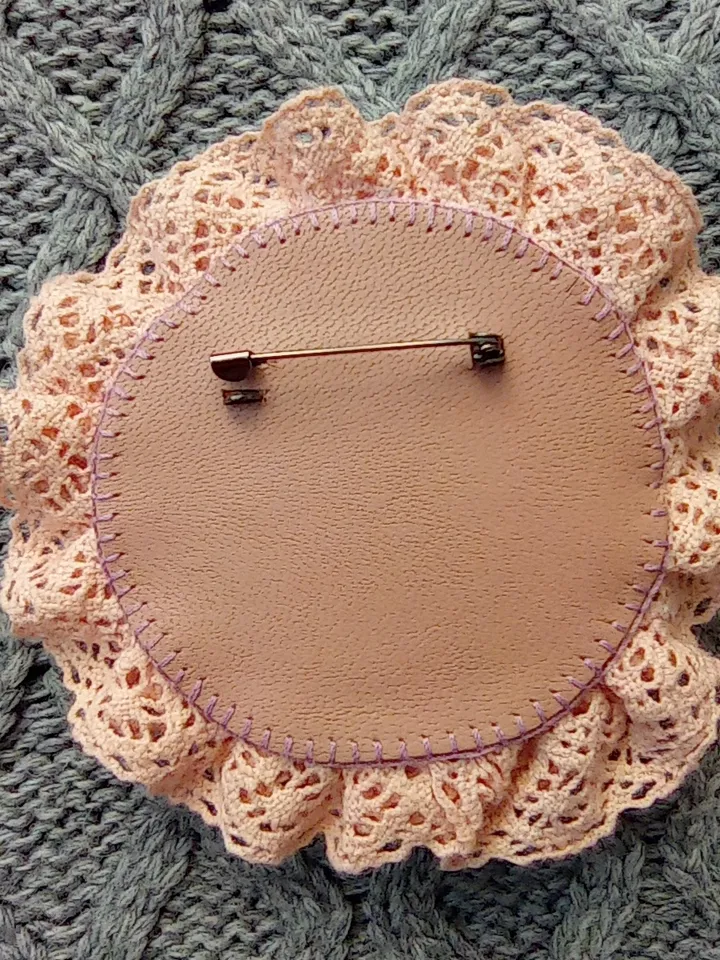 Handmade Floral Textile Brooch