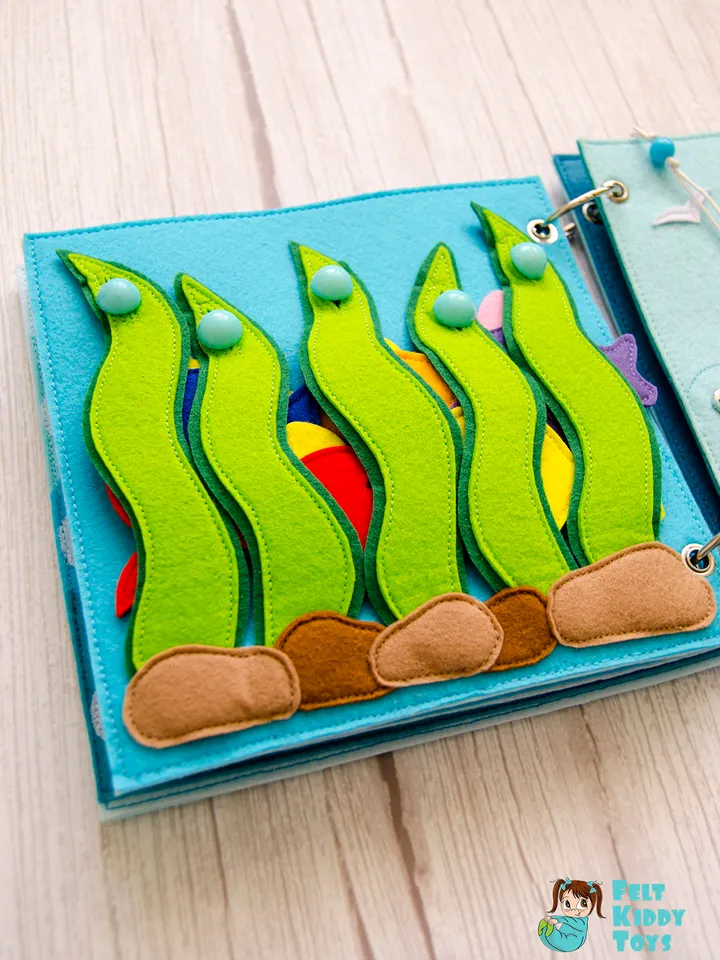 Quiet book page, Under the sea, Seaweed, Pattern and Tutorial, SVG files