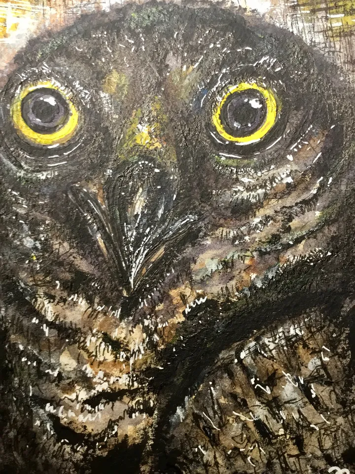 Eagle mix media painting,original watercolour ,acrylic and posca pen painting on watercolour paper,birds painting small painting wall art.