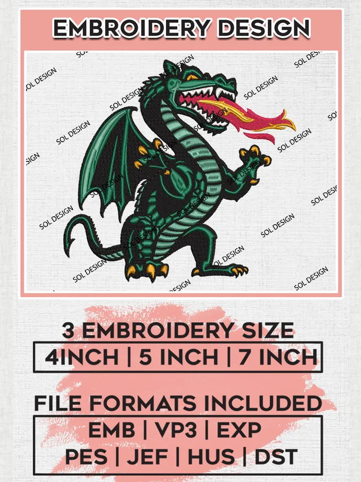 NCAA UAB Blazers Team Mascot Logo Embroidery Design Files, NCAA UAB Blazers Machine Embroidery, NCAA Teams, 3 sizes, NCAA Machine embroidery designs, Digital Download