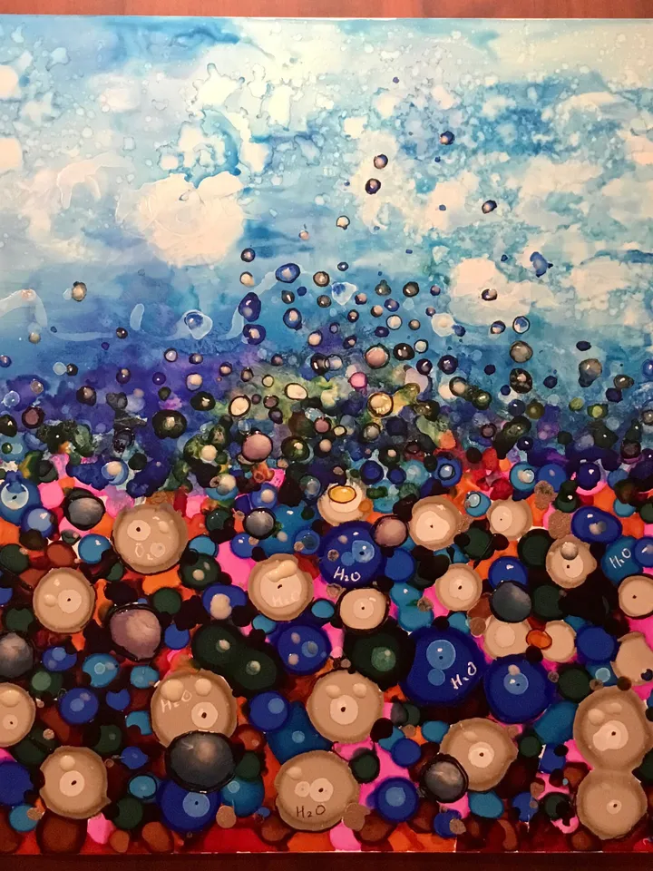 Formula,mix media fantasy painting on yupo paper,colourful alcohol inks and stained glass painting,original unique painting,wall decor,gift.
