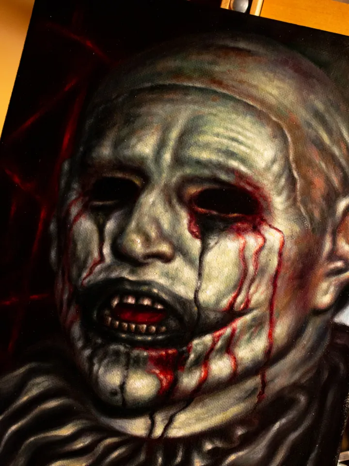 Original oil painting Hell House Clown