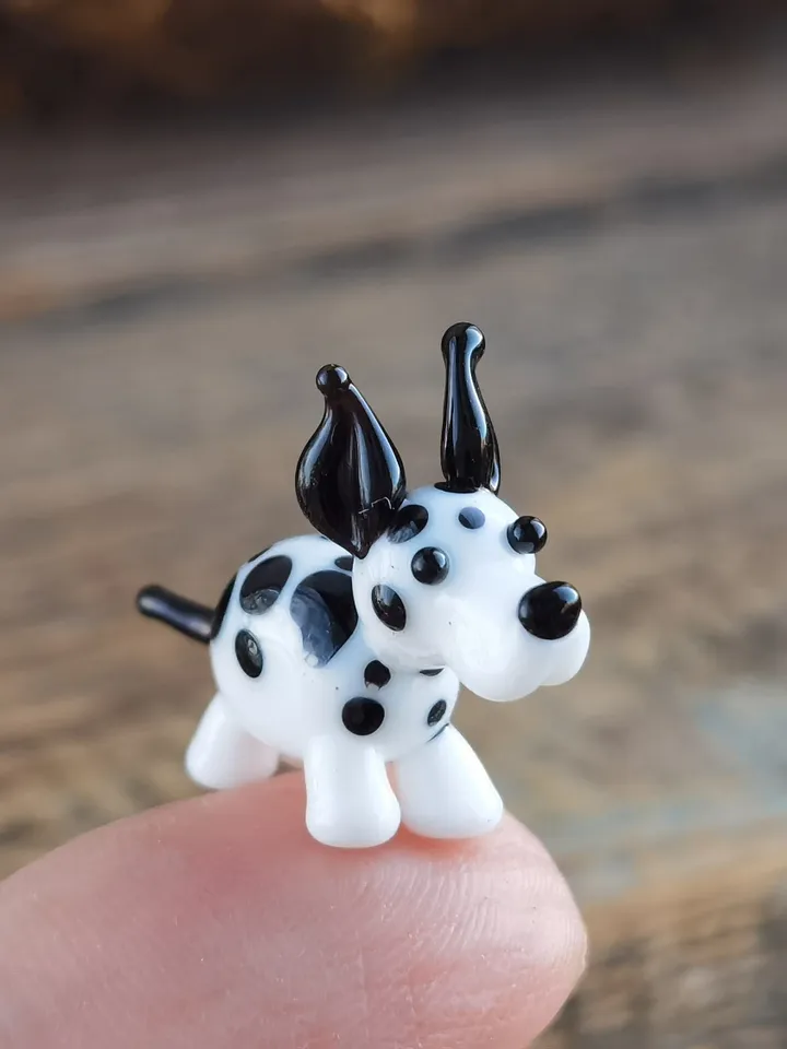 Miniature Great Dane figurine GLASS FIGURINES Great Dane GIFTs Great Dane ornament Custom pet portrait Glass Great Dane decor Dollhouse