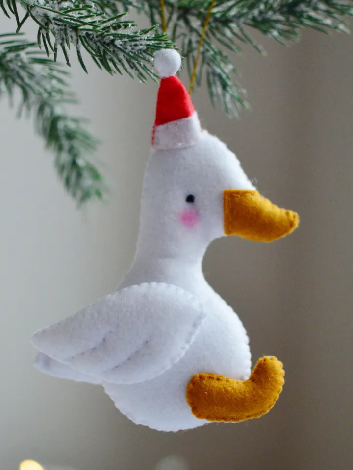 PDF pattern Goose ornament, Sewing PDF ,DIY Felt Plushie silly goose