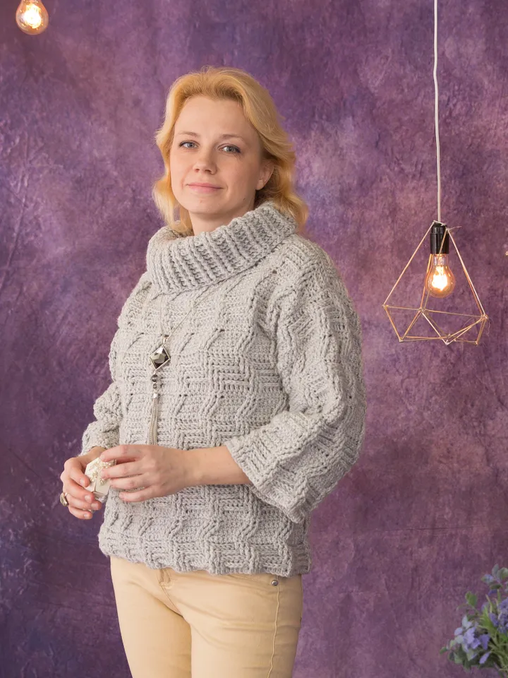 Women's Chunky Sweater Crochet Pattern Miranda