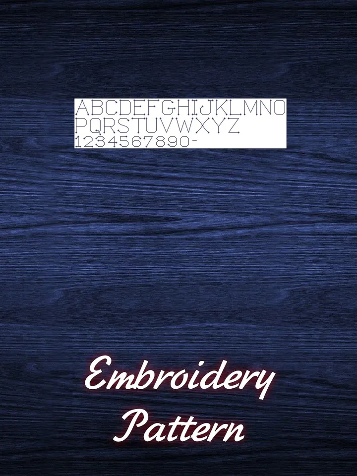 Vintage Embroidery Pattern Alphabet Counted Digital Download PDF