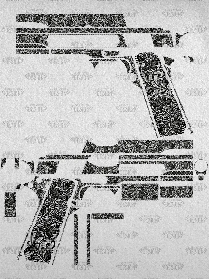 VECTOR DESIGN Colt MK IV series 70 Gold Cup Scrollwork