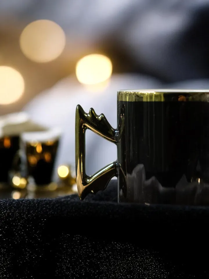 Black And Gold Luxury 12 Pieces Tea Cups | Black and Gold Tea Cups | Elegant 12-Pieces Tea Cups