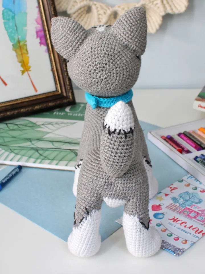 Siberian Husky Crochet Pattern In English Realistic Puppy
