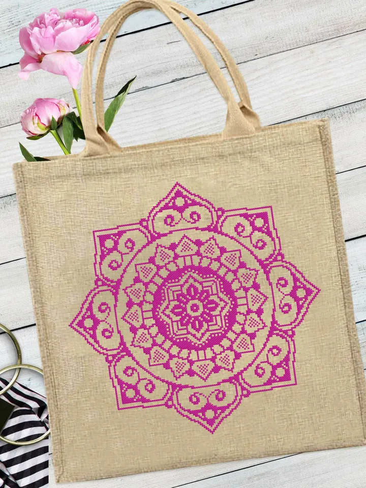 Mandala set cross stitch pattern download PDF, Floral ornament cross stitch chart, Monochrome mandala digital PDF, Embroidery beginner #S20