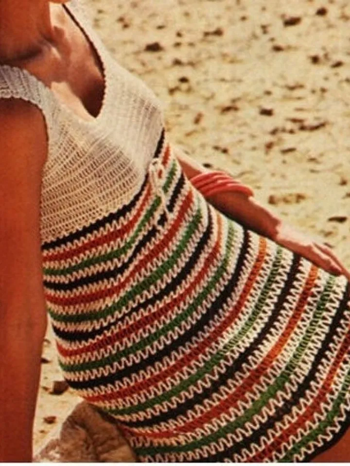 Crochet Dress Pattern , women summer dress, Vintage 70s Wedding dress Bohemian Clothing-INSTANT DOWNLOAD