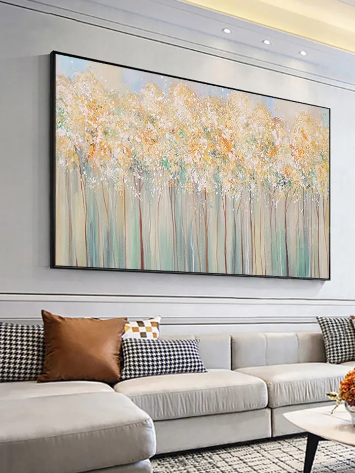 Original Oil Painting, Landscape Wall Art,Large Scale Contemporary Art Abstract Tree Painting, Large Scale Wall Art,Extra Large Oil Painting