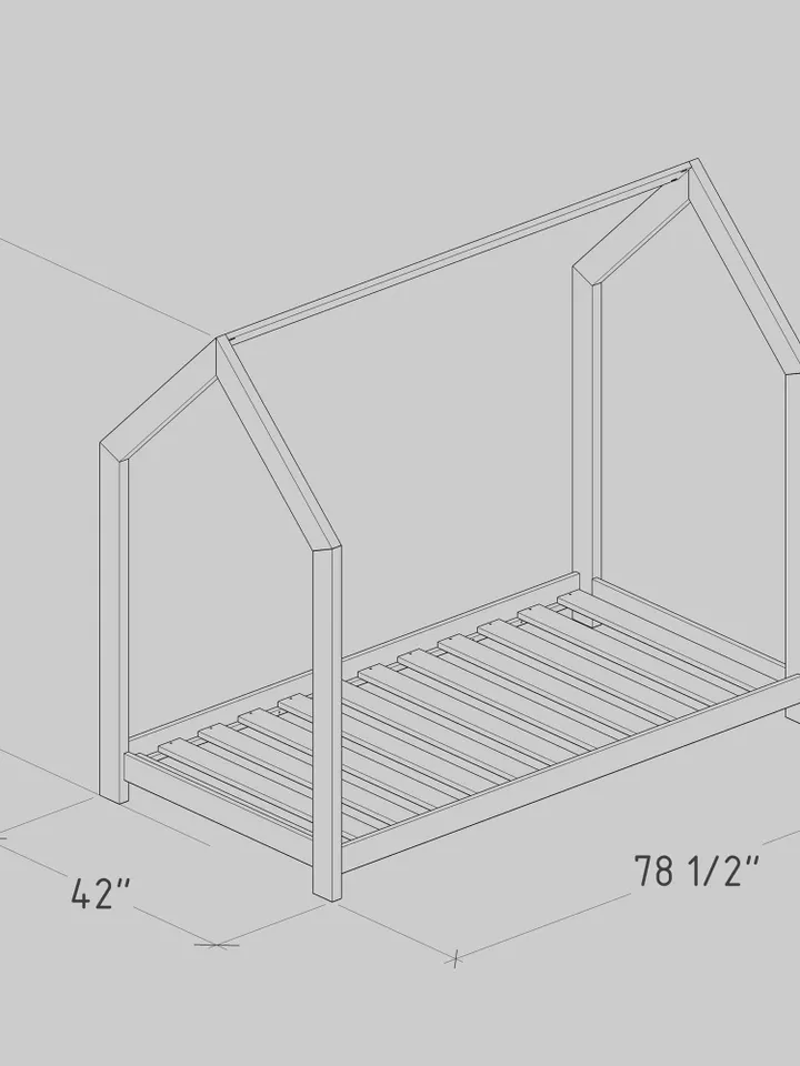 Bed Frame Plan, Twin Size, DIY, PDF